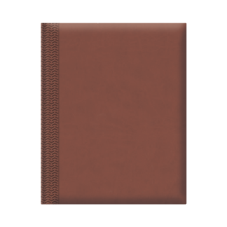 Elegante libreta de notas con pasta dura y cosido. Diseño clásico de raya en varios colores.