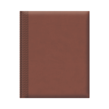 Elegante libreta de notas con pasta dura y cosido. Diseño clásico de raya en varios colores.